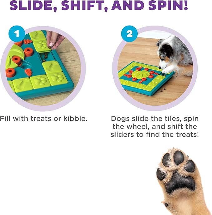 Outward Hound by Nina Ottosson MultiPuzzle – Interactive Dog Treat Puzzle Enrichment Toy, Level 4 Expert