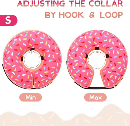 Supet Inflatable Dog Cone Collar Alternative After Surgery, Doggie Neck Donut Collar Recovery ECollar for Post Surgery, Soft Dog Cone for Small Medium Puppies Cats