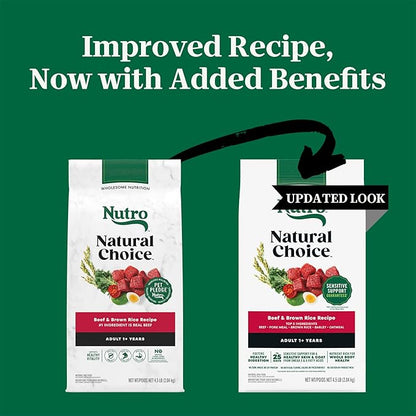 Nutro Natural Choice Adult Dry Dog Food, Beef & Brown Rice Recipe, 4.5 lb. Bag