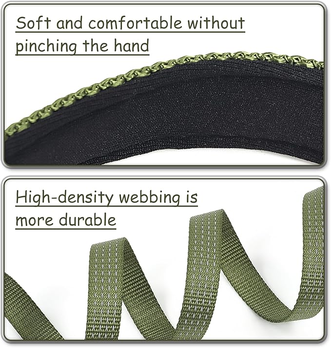 Wolfone Long Line Dog Leash with Padded Handle Army Green 5m Training Leashes Reflective Leads for Dogs Outside