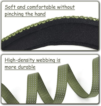 Wolfone Long Line Dog Leash with Padded Handle Army Green 5m Training Leashes Reflective Leads for Dogs Outside