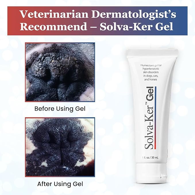 VetriMAX Dry Nose and Paw Soother, Solva-Ker Gel Moisturizer for Pet's Cracked Nose and Paws, Greaseless Healing Balm for Dogs, Cats, and Horses