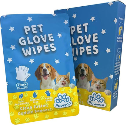 6PCS Dog Glove Wipes, Pet Wipes for Dogs, Dog Cleaning Wipes, Dog Paw Wipes, Dog Face Wipes, Paw Wipes for Dogs, Dog Stuff, Dog Accessories – Dog Glove Wipes for Dogs: Gentle Grooming Wipes