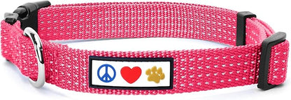 Pawtitas Reflective Dog Collar Adjustable Dog Collars for Small Dogs Puppy Collar Extra Small Dog Collar Pink Dog Collar