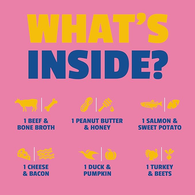 etta says! Flavor Fusion - Natural Dog Chews, Variety Pack - Made in The USA - Delicious, Rawhide-Free Treats for Dogs - Supports Dental Hygiene - Contains 6 Flavors - 12 Pack (Pack of 6)