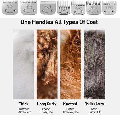 2PCS 10 Blades Dog Grooming Blades Compatible with Andis Dog Clippers,Dog Clipper Blades Compatible with Oster A5,Wahl km10 Dog Clippers for Animal Dog Cat Horse,Stainless-Steel Blade Sharp