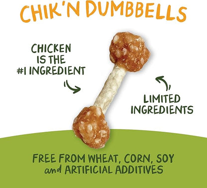 Pet 'n Shape Chik 'n Rice Dumbbells - Natural Dog Treats, Chicken, 1 Pound