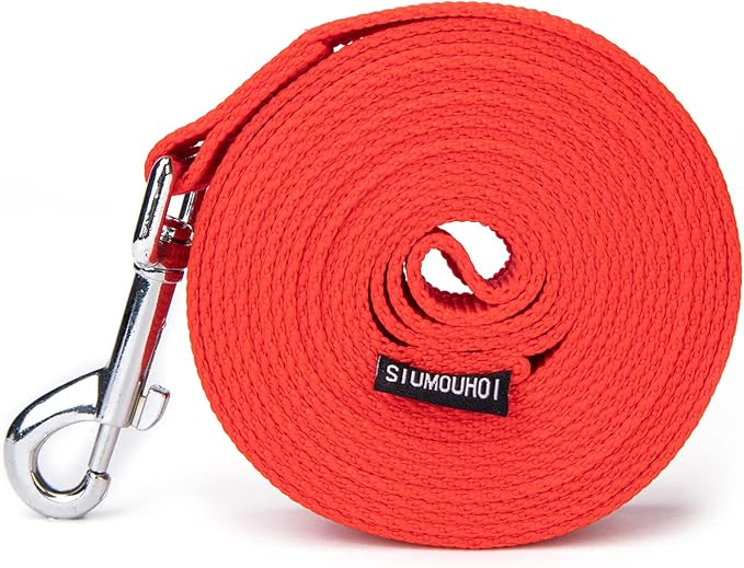 Siumouhoi Strong Durable Nylon Dog Training Leash, 1 Inch Wide Traction Rope, 6 ft 10ft 15ft Long, for Small and Medium Dog (Red, 6 Feet)