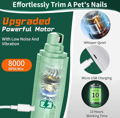 CATPICK 2-in-1 Cat Nail Clippers & Dog Nail Clippers Trimmers for Large Medium Small Dogs Cats Claw Trimmer Quick Sensor and Safety Guard USB Rechargeable with 2 LED Lights Dogs Nail Trimmer