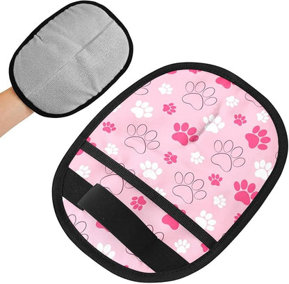 Pet Grooming Gloves Reusable Dog & Cat Hair Remover for Furniture, Car Interiors Multi-Surface Deshedding Tool for Carpets, Bedding & Home Cleaning