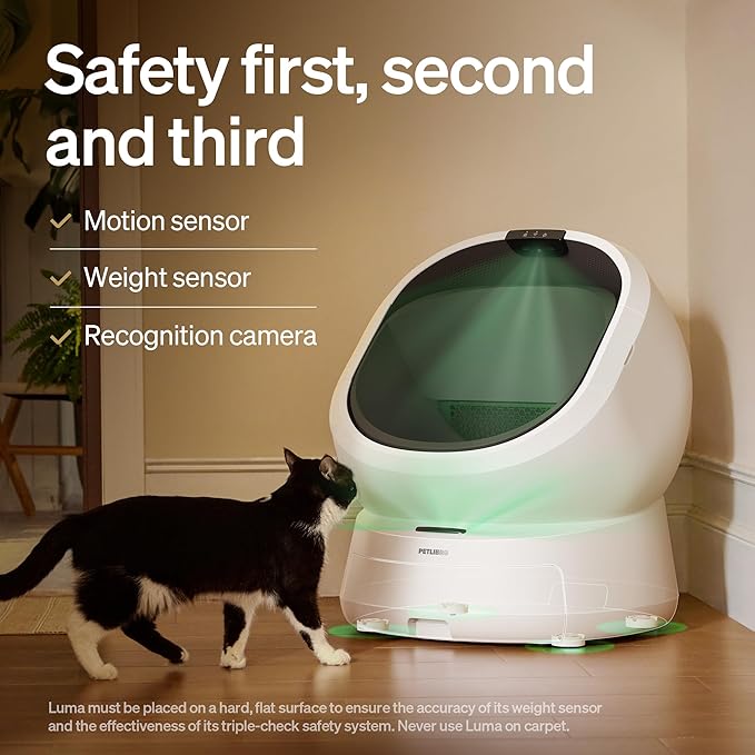 Bundle of PETLIBRO Luma Automatic Cat Litter Box + PETLIBRO Upgrade Cat Water Fountain Stainless Steel Tray, AI Camera Waste Analysis, Open-Top Multi-Cat Recognition LitterBox