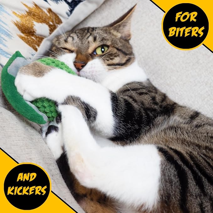 Cat Toys Grenade, Cat Toys for Indoor Cats, Kitten Toys, Catnip Toys for Cats of All Breeds, Action Themed Fun for Kicking, Biting, Chewing (Grenade & TNT, 2-Pack)