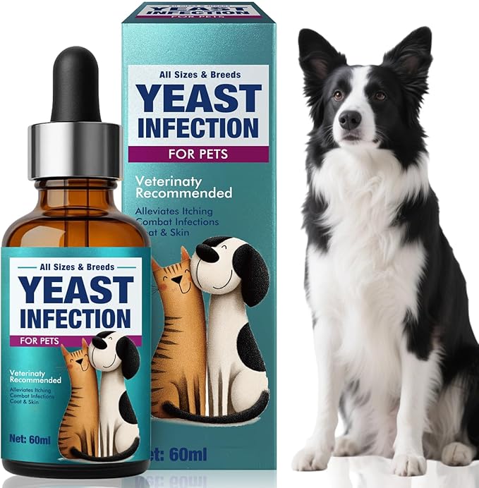 Yeast Infection Treatment for Dogs，Dog Ear Infection Treatment, Prevention & Treatment of Skin & Ear Tract Infections - for Dogs & Cats, 2Fl Oz
