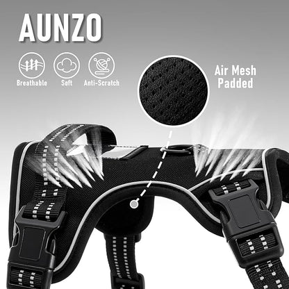 Dog Harness for Small Dog Breeds, No Need Over Head, No Pull Escapeproof Reflective Puppy Vest Harness, No Choke, Adjustable and Soft Padded Pet Vest for Easy Walking and Training, Black S