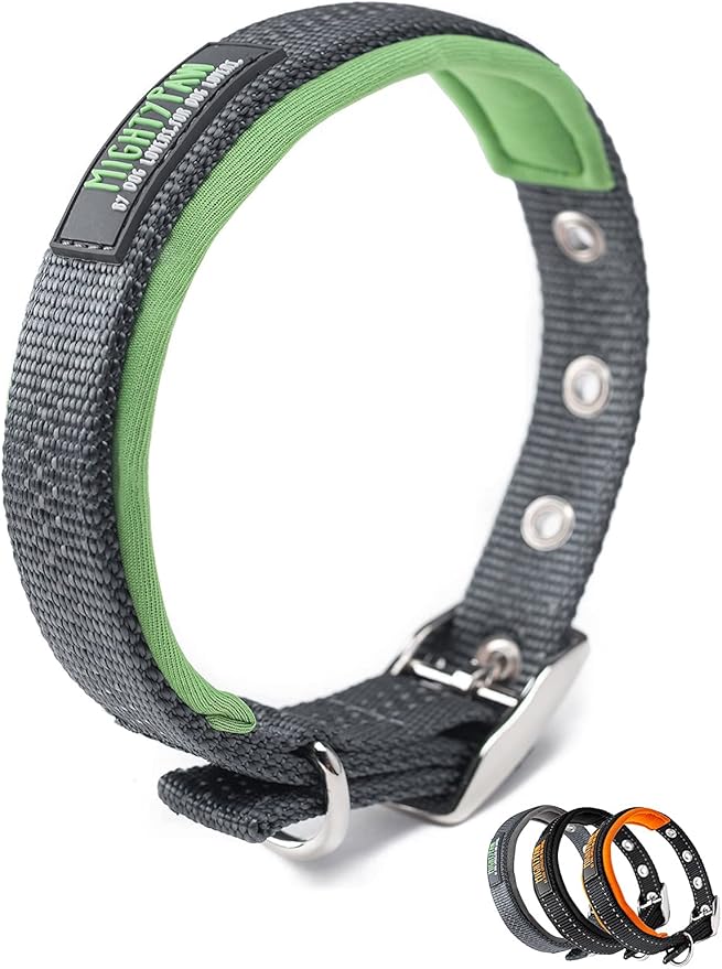 Mighty Paw Ultra Soft Dog Collar - All-Metal Adjustable Buckle for Large and Small Dogs - Super Soft Neoprene Padding for Ultimate Comfort - Heavy-Duty Hardware for Long Lasting Durability
