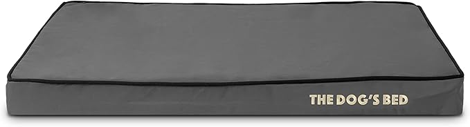The Dog’s Bed Orthopedic Memory Foam Dog Bed, Medium Grey & Black, Waterproof, Supportive Dog Bed with Replaceable Covers, Veterinary Approved