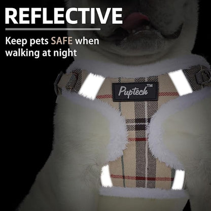 PUPTECK Dog Harness and Leash Set Medium Sized, Step in No Pull Adjustable Puppy Cat Harness Reflective Pet Vest