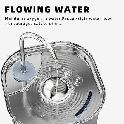 Cat Water Fountain: Cat Fountain - Water Fountains for Cats Indoor - 108oz/3.2L Cat Fountains for Drinking - Pet Water Fountain - Ultra Silent - Cat Drinking Fountain for Small Dogs