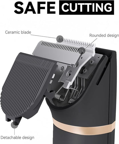Bautrium Cat Grooming Clippers Kit with Paw Trimmer, 3 in 1 Electric Pet Hair Trimmer Supplies for Thick Matted Hair, Heavy Coat Butt Shaver Cat Razor Fur Trimmer for Dogs at Home (Black)