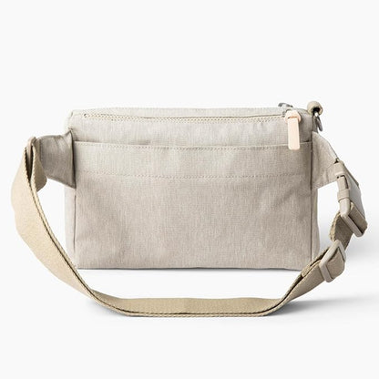 Cleverpup, Dog Walk & Train Sling Bag - Hands-Free 2-In-1 Treat Pouch, Poop Bag Holder, Clicker, Phone Pocket - Crossbody/Fanny Pack, Adjustable Strap - Sand