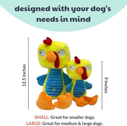 Huxley & Kent Slappies for Dogs | Squeak & Shake Dog Toy | No Stuff Tummy with Squeaky TPR Ball in Head | Simulates Hunting Nature for Dogs (Kernal, Small)