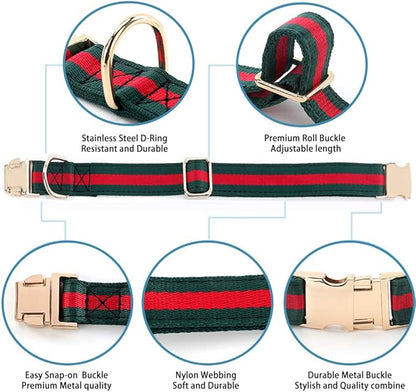 Premium Dog Collar, Cute Dog Collars Luxury Style, Durable Pet Collars with Metal Buckle Safety for Medium Dogs