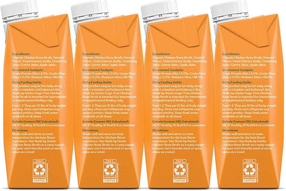 Made by Nacho Bone Broth Cat Food Topper for Hydration and Picky Eaters - Add Protein and Flavor to Your Dry Cat Food – Supports Optimal Nutrition, Digestion, Skin & Coat, 11 oz. (Pack of 4), Chicken