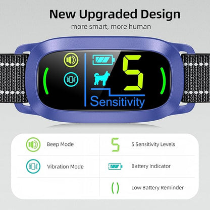 FAFAFROG Dog Bark Collar for Large Medium Small Dogs, Rechargeable Smart Bark Collar, Anti Barking Training Collar with 5 Adjustable Sensitivity Beep Vibration (Purple)