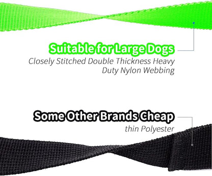HIKISS Long Dog Leash Obedience Recall Training Agility Lead with Thickening Material for Large Dog - 15ft 20ft 30ft 50ft 100ft Training Leash(Green 30ft)