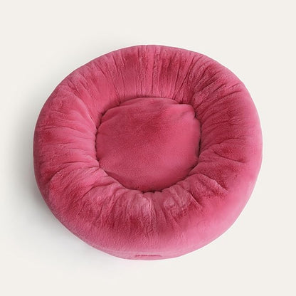UnHide Floof Pet Bed - XL (40"x14") - Extra Soft Dog Bed - Removable Faux Fur Cover - Machine Washable - Helps Ease Pet Anxiety & Provides The Perfect Sleep - Pink