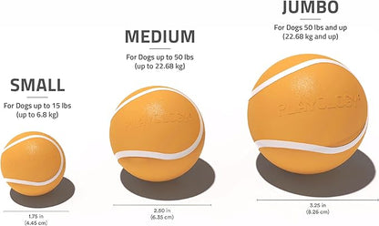 Playology Dog Toys | Squeaky Chew Ball - Bouncy Durable Floating Fetch Ball for Dogs, Value 3-Pack | Small Cheddar Cheese Scented Toy - Easy to Clean and Made from Non Toxic Materials