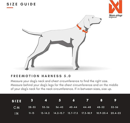 Non-stop dogwear Freemotion Harness 5.0 Dog Pulling Harness for Sports Like Running, Biking and Skiing with Dogs, Professional Adjustable Dog Harness, Blue/Gray, Size 8