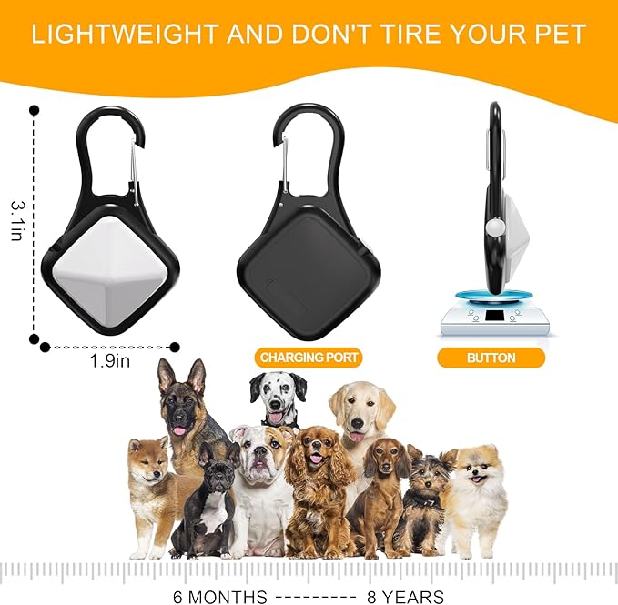 Dog Collar Light 4 Modes RGB Lights for Dog Collar High Capacity USB Rechargeable Dog Light Waterproof Dog Lights for Night Walking,Climbing,Bike,Running (2 Pack White)
