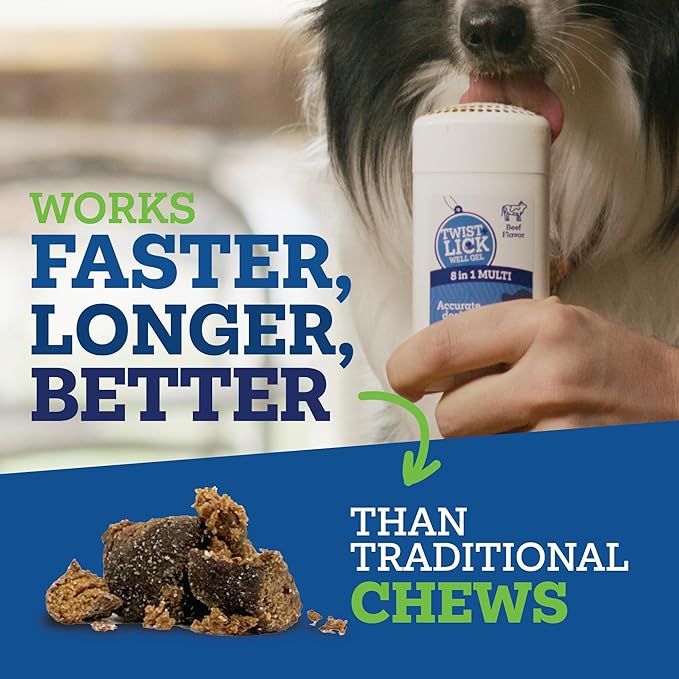 Twist and Lick Vetality Well Gels 8 in 1 Dog Supplement 2.3 oz