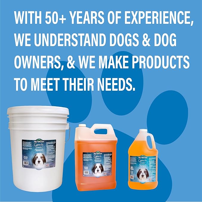 Bio-Groom Groom'n Fresh Dog Shampoo - Odor Eliminating, Dog Bathing Supplies, Puppy Wash, Cat Grooming Supplies, Cruelty-Free, Product Made in USA - 1 Gallon