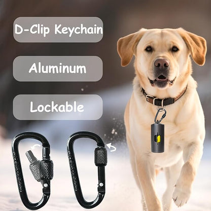 Metal Dog Poop Bag Holder w/Leash Clip|Durable Scratch-Resistant Aluminum|135 Bags+3 Accessories（Black）