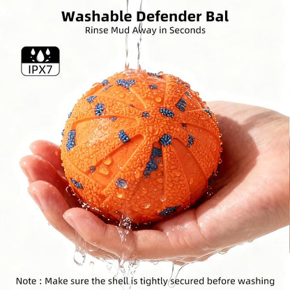 Interactive Dog Ball - Smart Dog Toy for Small & Medium & Large Dogs, Automatic Moving, Rotating & Bouncing, E-TPU Material, Interactive Dog Toys for Aggressive Chewers (Orange)
