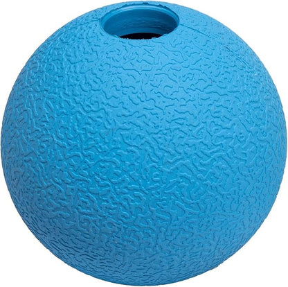 Amazon Basics Dog Toys, Interactive Fetch Rubber Balls, (Pack of 2), 3 inch, Blue, Orange