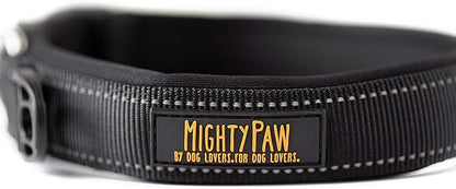 Mighty Paw Dog Collar - Neoprene Padded - Reflective for Running - Extra Comfort for Active Dogs - Padded and Comfortable Collar for All Breeds - Heavy Duty