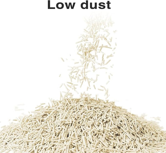 DI BI GRAMAS Cat Litter 24LB/4 Packs Dust-Free Clumping Tofu Cat Litter Quickly Absorb Odors Toilet Can Flush Into The Toilet Pure Natural tofu cat Litter (Original Flavor)
