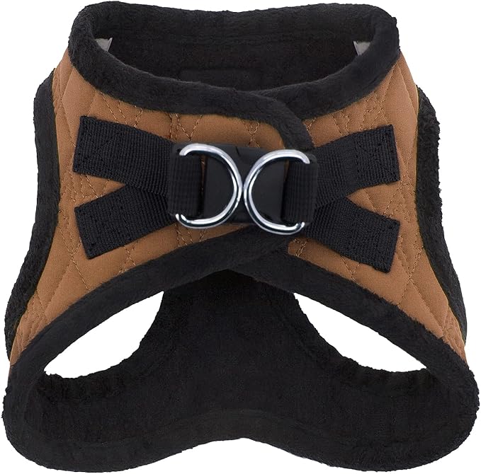 Best Pet Supplies - All Weather Plush, Reflective, No Pull Harness for Small, Medium Dogs, Cats - Secure with Hook & Loop Fastener, Buckle, Double D-Rings - Beige Plush, XS