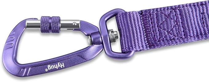 Hyhug Pets 24 Inches Nylon Durable Short Leash with Comfort Handle and Lightweight Aviation Aluminium Carabiner Lead - Large Dogs Walking,Training. (24 Inches, Ultra Violet)