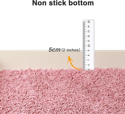 DI BI GRAMAS Cat Litter 12LB/2 Packs Dust-Free Clumping Tofu Cat Litter Quickly Absorb Odors Toilet Can Flush Into The Toilet Pure Natural tofu cat Litter (Peach)