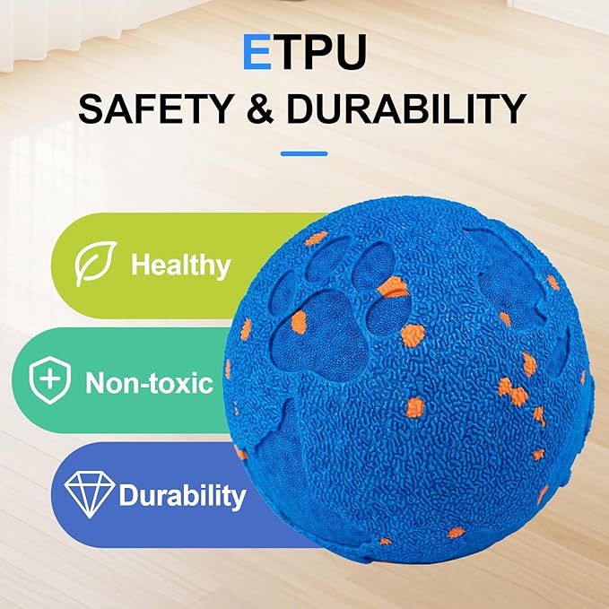 Interactive Dog Ball,Moving Bouncing Dog Toy for Large Dogs, USB Rechargeable Auto-Moving Pet Ball, Durable Interactive Dog Toy for Active Large Breed Puppies & Adult Dogs