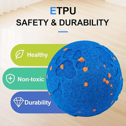 Interactive Dog Ball,Moving Bouncing Dog Toy for Large Dogs, USB Rechargeable Auto-Moving Pet Ball, Durable Interactive Dog Toy for Active Large Breed Puppies & Adult Dogs