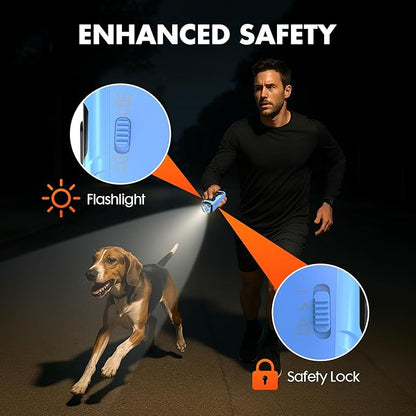 Dog Bark Deterrent Device, 3X Ultrasonic Anti Barking, 6 Training Modes 23 FT Range Barks No More Indoors Outdoors Behavior Correct Safe & Humane Rechargeable Compact Bark Control for Dogs (Blue)