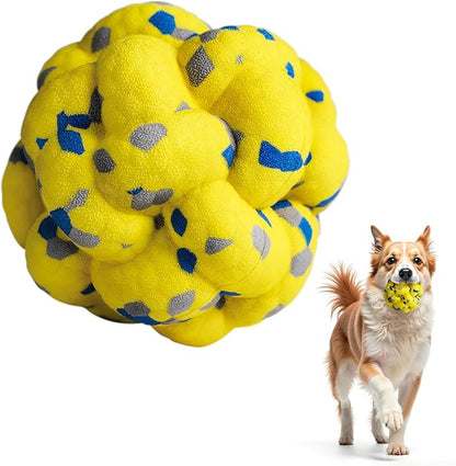 Moonorange Upgrade Dog Balls Interactive Toys for Aggressive Chewers, Indestructible Tennis Durable Bouncy for Fetch Game, Lightweight Floating, Yellow
