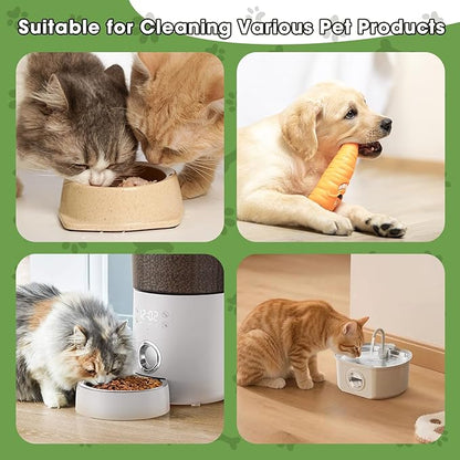 Dog Bowls & Cat Bowls Cleaner, Pet Toy Cleaner Mousse, 320ML Natural Formula with Citric Acid, Cleans Dishes, Feeders & Accessories, Leaves No Residue, Safe for Pets