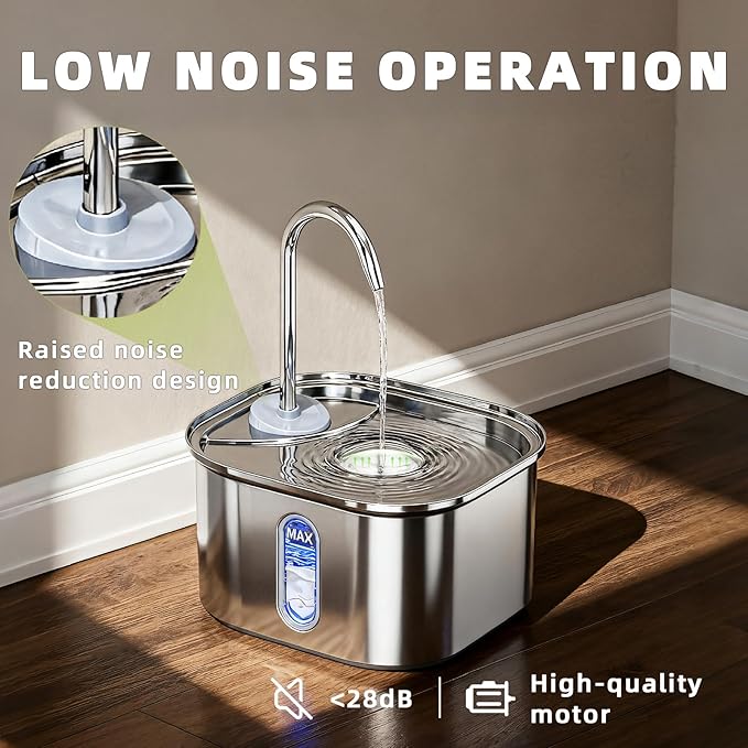 Cat Water Fountain: Cat Fountain - Water Fountains for Cats Indoor - 108oz/3.2L Cat Fountains for Drinking - Pet Water Fountain - Ultra Silent - Cat Drinking Fountain for Small Dogs