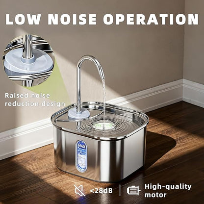 Cat Water Fountain: Cat Fountain - Water Fountains for Cats Indoor - 108oz/3.2L Cat Fountains for Drinking - Pet Water Fountain - Ultra Silent - Cat Drinking Fountain for Small Dogs